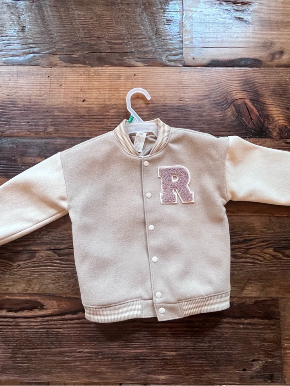(Like New) H&M Baby Varsity Letterman’s Jacket with Chenille  'R' Patch